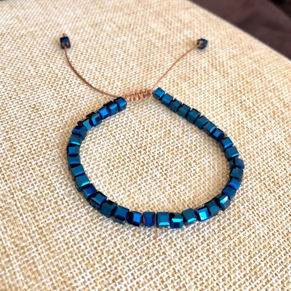 1 Glass Crystal Stone Beaded Bracelet - Picture 2 of 3